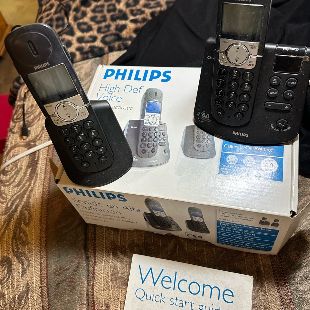PHILIPS CD445 DECT6.0 2 Handset Cordless Phone with Answering System